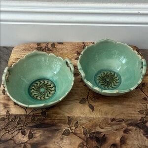 Signed Blasdell Art Pottery Bowls
